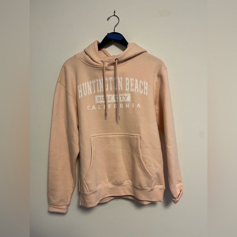 LaneSeven Light Pink Huntington Beach Surf City Hoodie/Sweatshirt